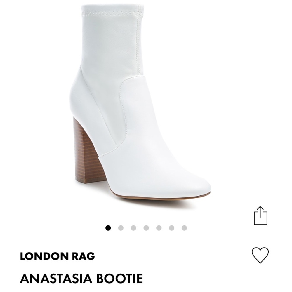 Brand new DSW London Rag Anastasia Boot- White- size 9-in original box- 3.5”heel